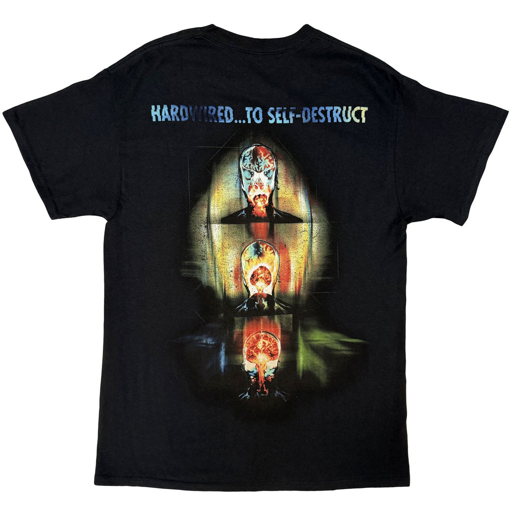 Metallica Unisex T-Shirt: Exploded (Black) (Back Print)