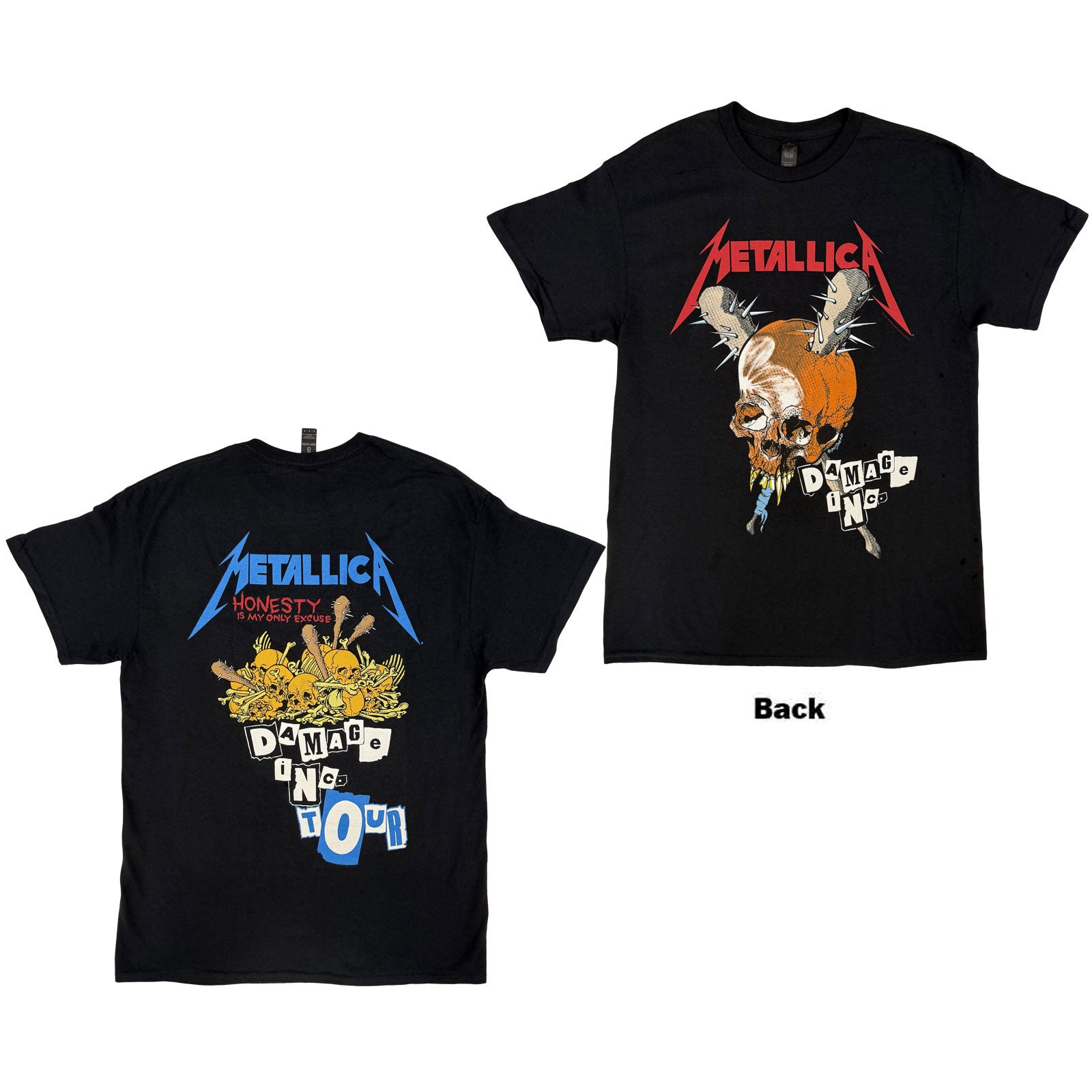 Metallica Unisex T-Shirt: Damage Inc (Black) (Back Print)