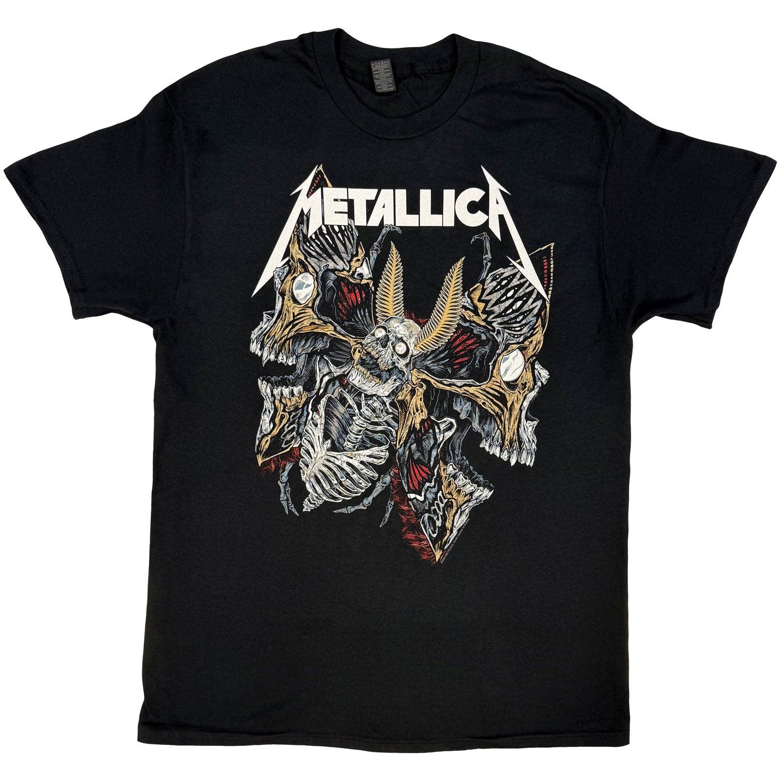 Metallica Unisex T-Shirt: Skull Moth (Black)
