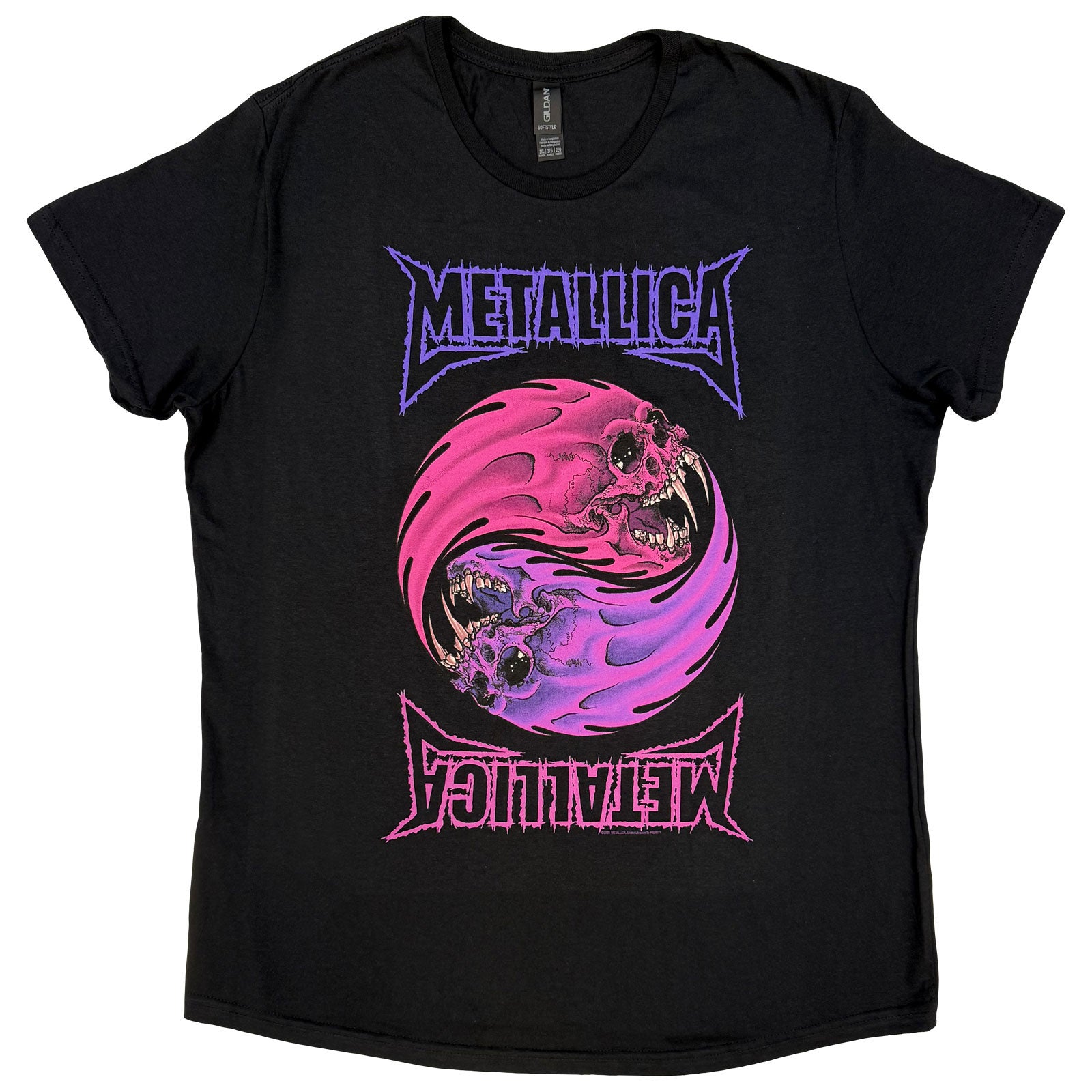 Metallica Ladies T-Shirt: Yin Yang Purple (Black)