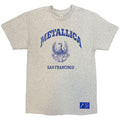 Metallica Unisex T-Shirt: College Crest (Grey)