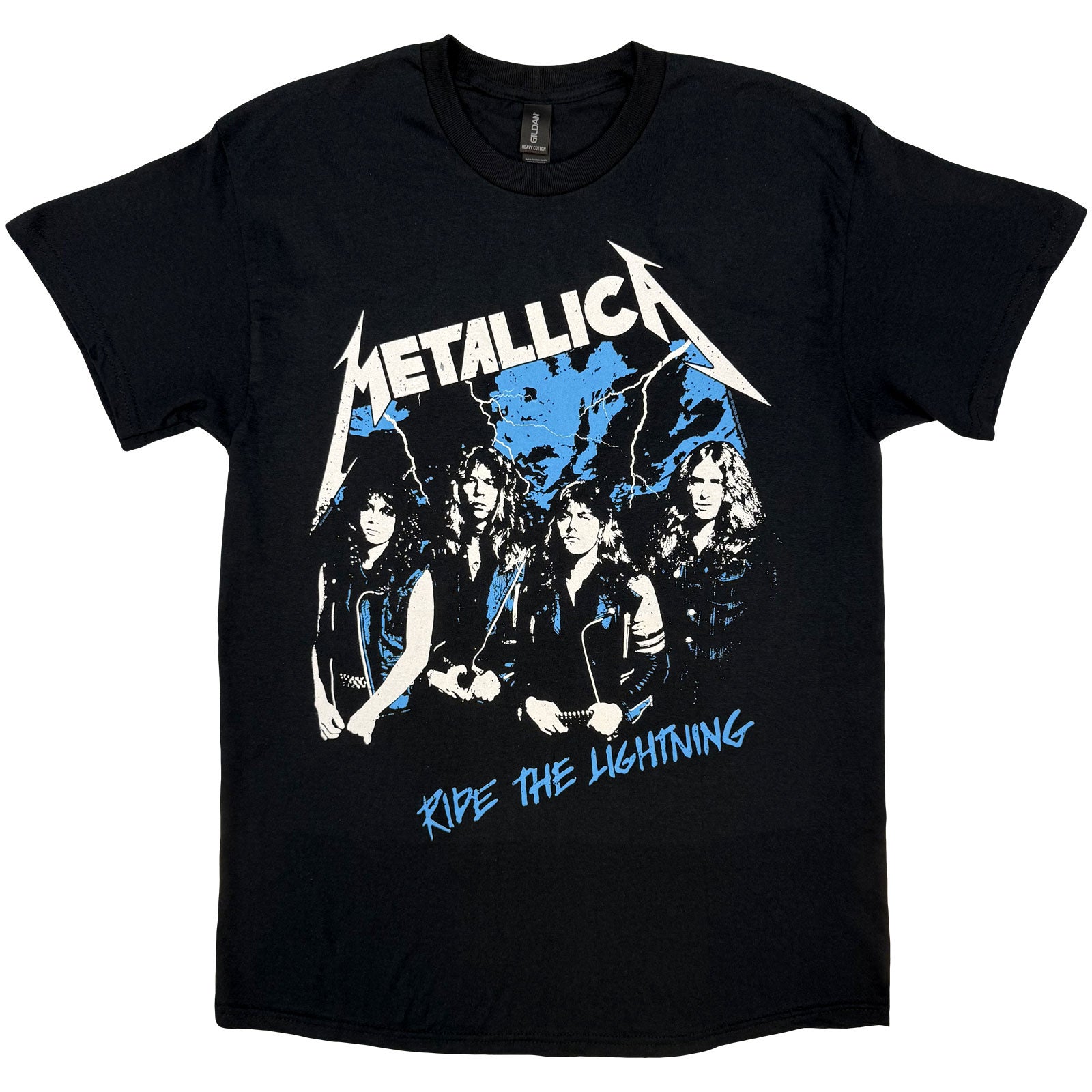 Metallica Unisex T-Shirt: Vintage Ride The Lightning (Black)