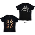 Metallica Unisex T-Shirt: Birth Death Crossed Arms (Black) (Back Print)