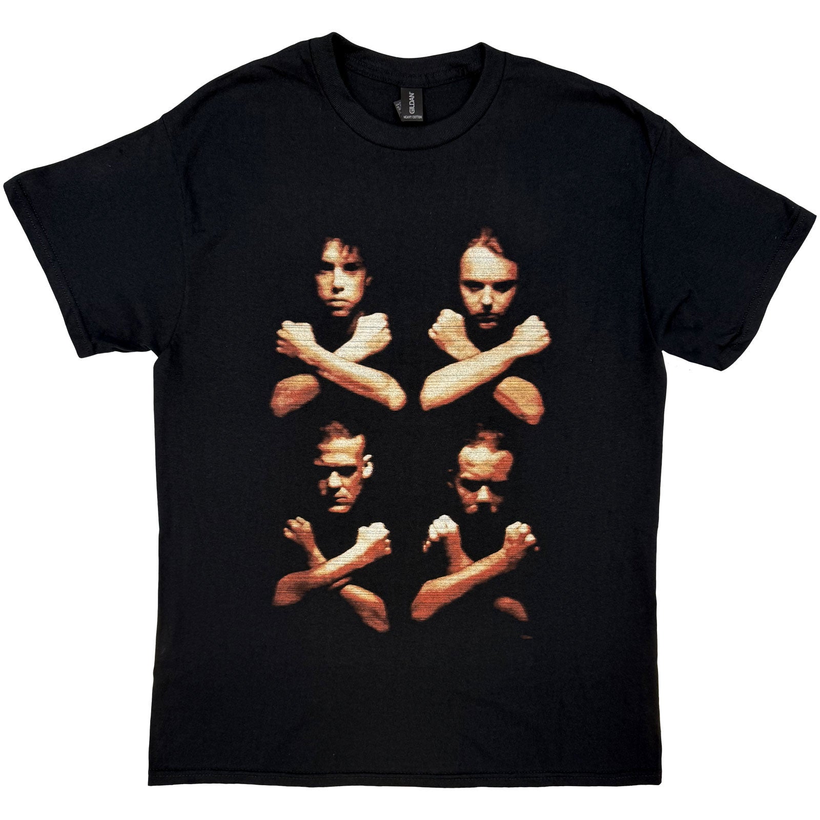 Metallica Unisex T-Shirt: Birth Death Crossed Arms (Black) (Back Print)
