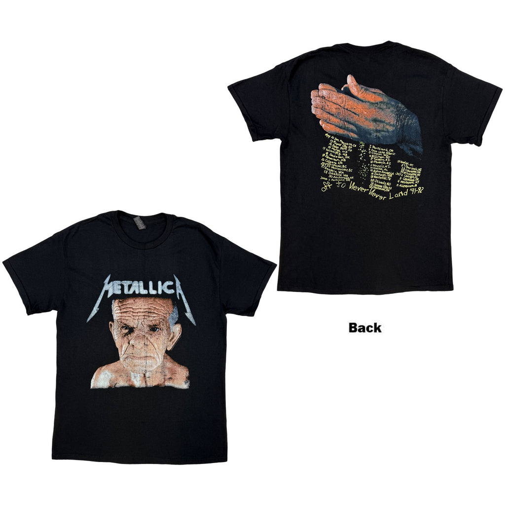 Metallica Unisex T-Shirt: Neverland (Black) (Back Print)