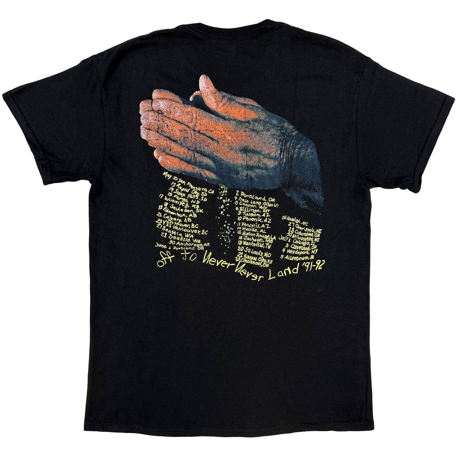 Metallica Unisex T-Shirt: Neverland (Black) (Back Print)