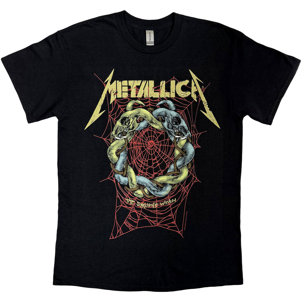 Metallica Unisex T-Shirt: Ruin/Struggle (Black) (Back Print)