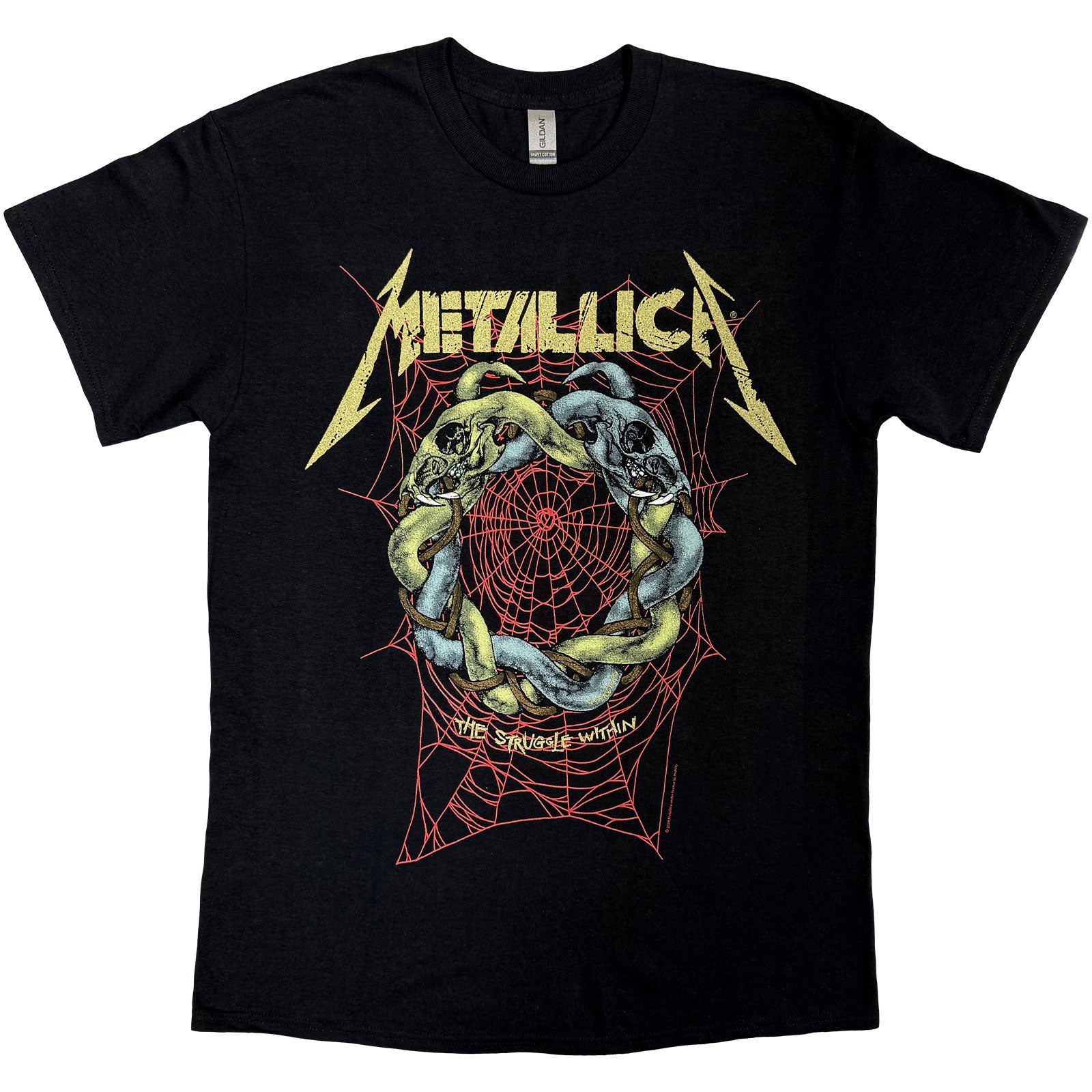Metallica Unisex T-Shirt: Ruin/Struggle (Black) (Back Print)