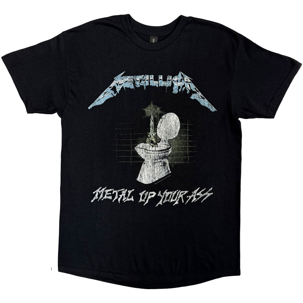 Metallica Unisex T-Shirt: Metal Up Your Ass (Black) (Back Print)