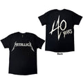 Metallica Unisex T-Shirt: 40th Anniversary Songs Logo (Black) (Back Print)