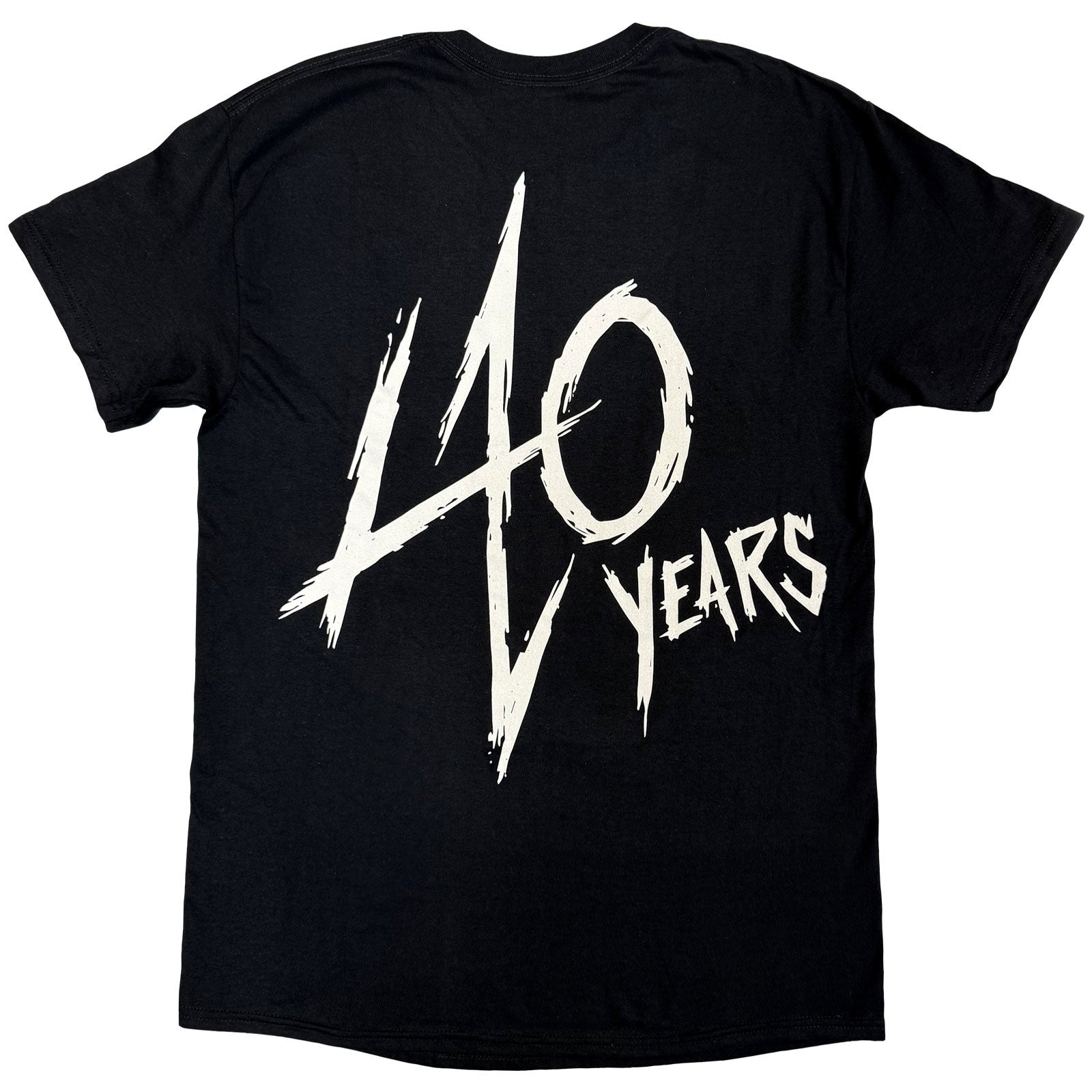 Metallica Unisex T-Shirt: 40th Anniversary Songs Logo (Black) (Back Print)