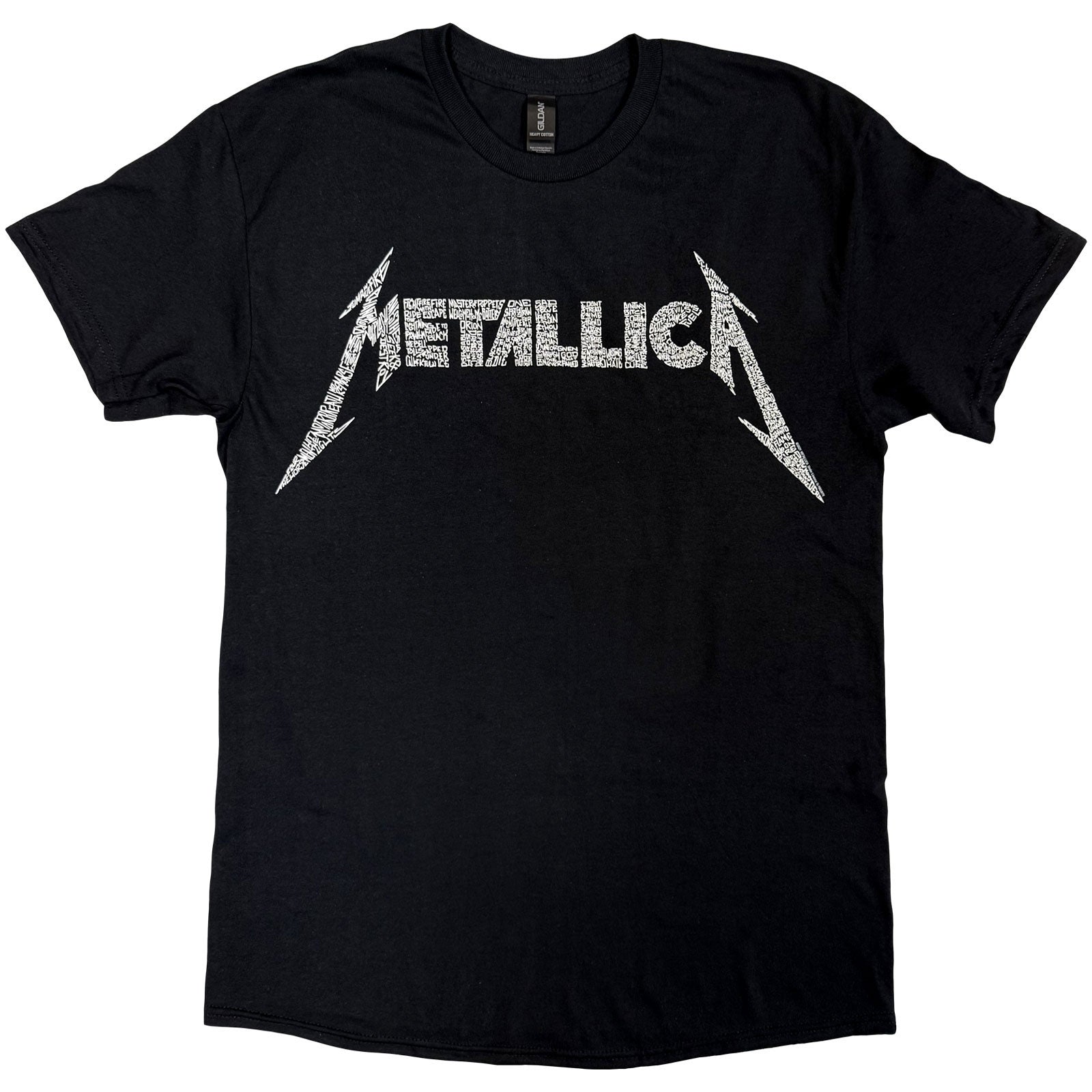 Metallica Unisex T-Shirt: 40th Anniversary Songs Logo (Black) (Back Print)