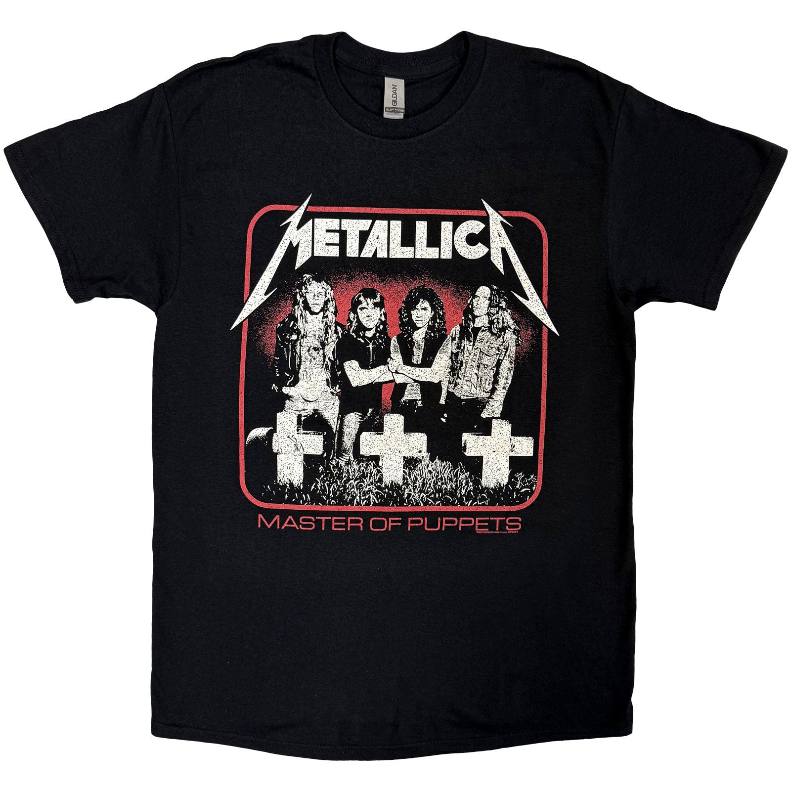 Metallica Unisex T-Shirt: Vintage Master of Puppets Photo (Black)