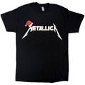 Metallica Unisex T-Shirt: Santa Hat Logo (Black)