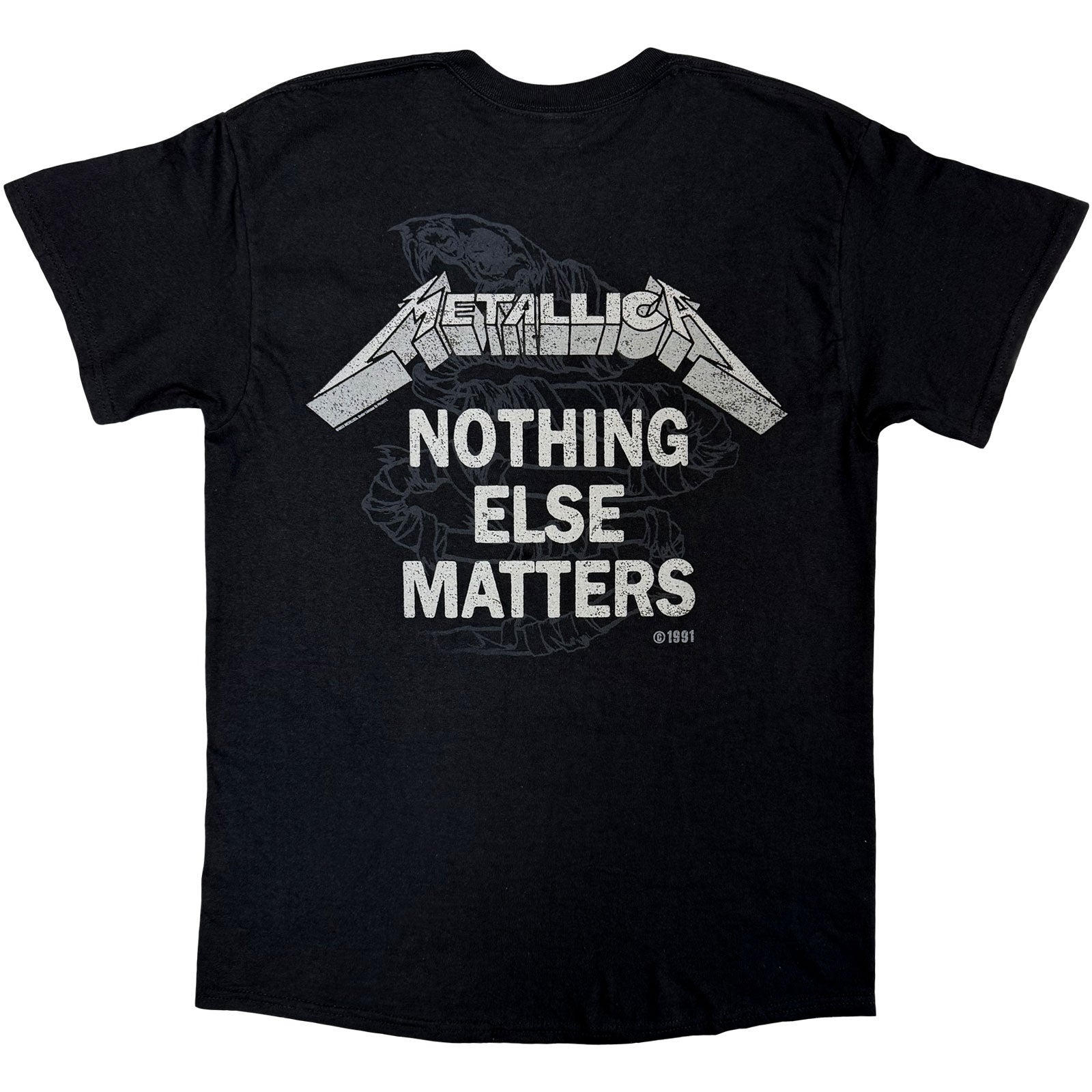 Metallica Unisex T-Shirt: Nothing Else Matters (Black) (Back Print)