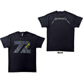 Metallica Unisex T-Shirt: 72 Seasons Charred Logo (Black) (Back Print)