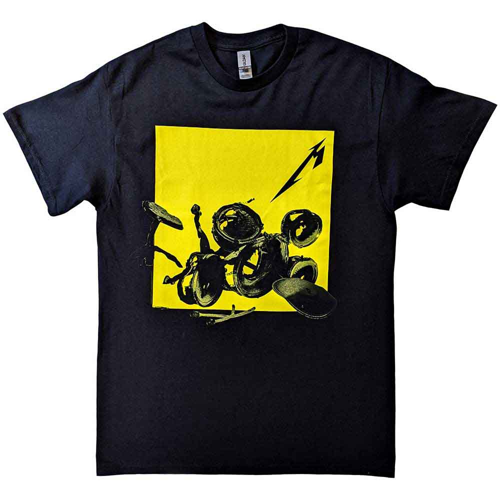 Metallica Unisex T-Shirt: 72 Seasons Broken/Burnt Drums (Black) (Back Print)