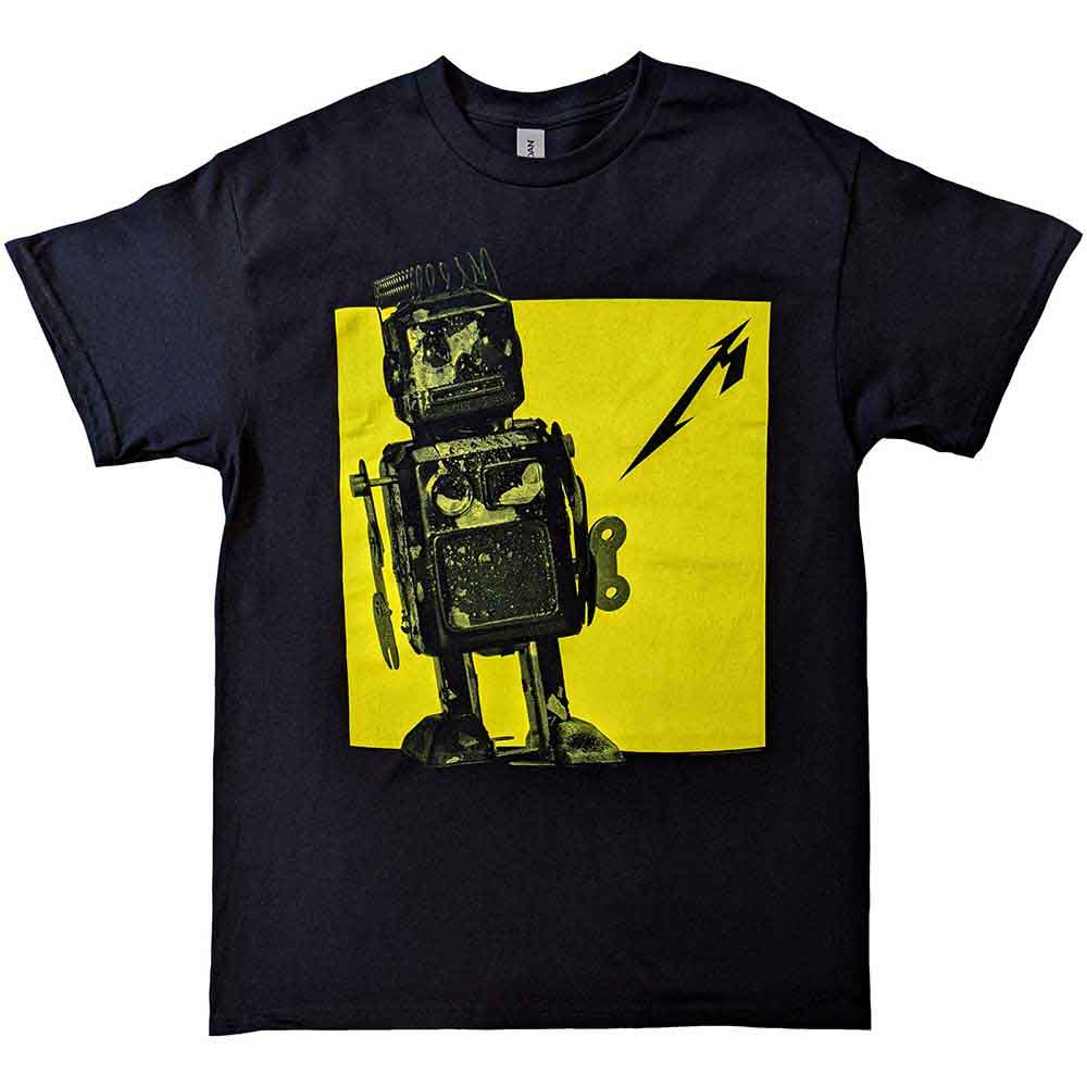 Metallica Unisex T-Shirt: 72 Seasons Burnt Robot (Black) (Back Print)
