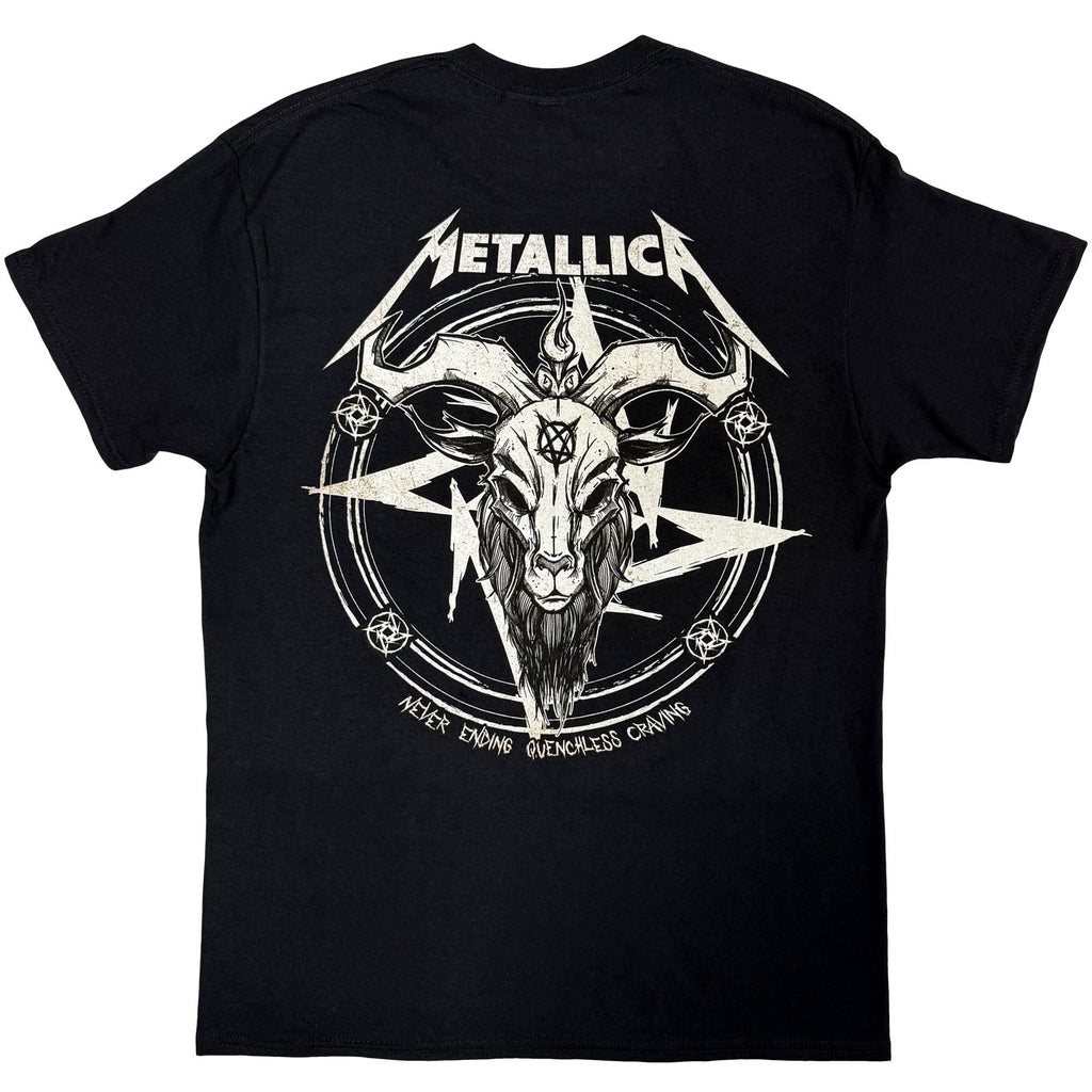 Metallica Unisex T-Shirt: Darkness Son (Black) (Back Print)