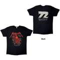 Metallica Unisex T-Shirt: Skull Screaming Red 72 Seasons (Black) (Back Print)