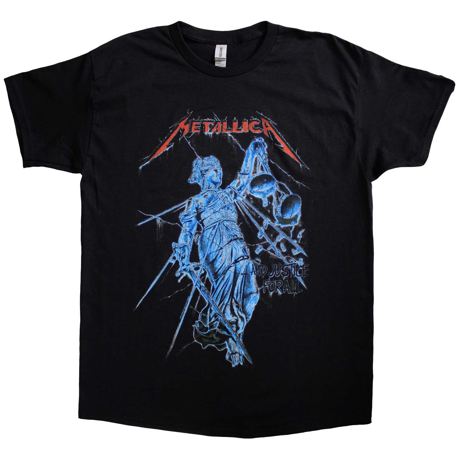 Metallica Unisex T-Shirt: Blue Justice (Black)