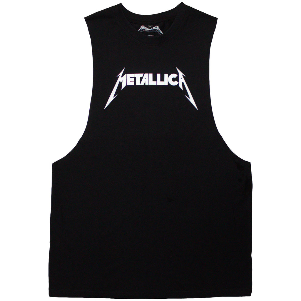 Metallica Unisex Vest T-Shirt: Logo (Black)