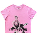 Machine Gun Kelly Ladies Crop Top: Guitar (Pink)