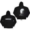 Machine Gun Kelly Unisex Pullover Hoodie: Cracked Glass (Black) (Back Print)