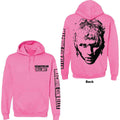 Machine Gun Kelly Unisex Pullover Hoodie: Pink Face (Pink) (Back & Sleeve Print)