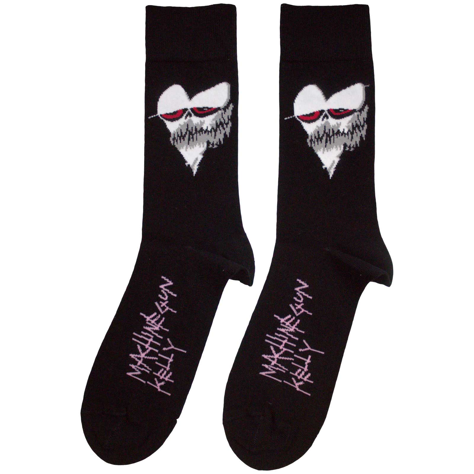 Machine Gun Kelly Unisex Ankle Socks: Heart Face (Black)