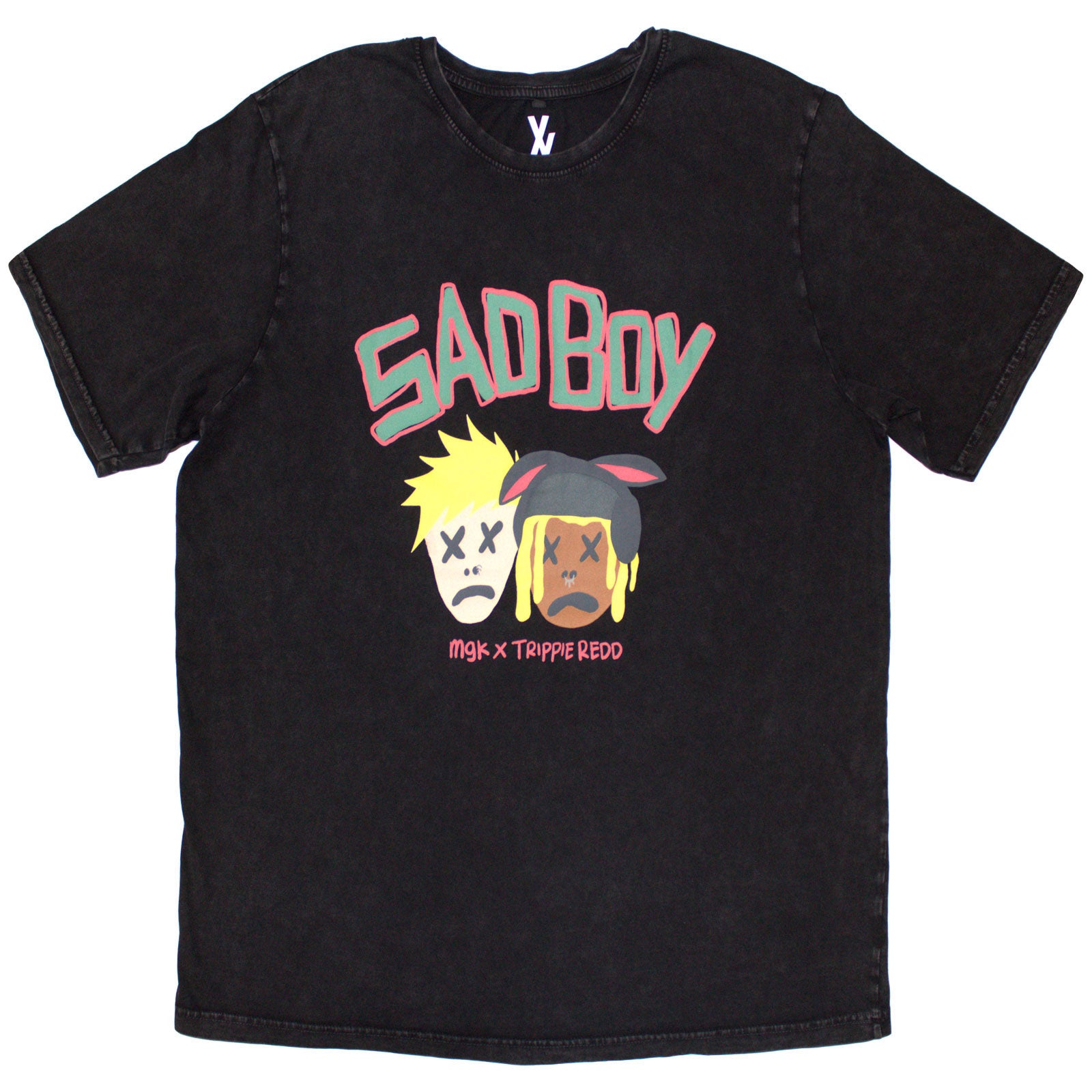 Machine Gun Kelly Unisex Stone Wash T-Shirt: Sad Boy (Black)