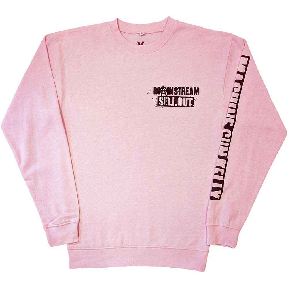 Machine Gun Kelly Unisex Sweatshirt: Pink Face (Pink) (Back & Sleeve Print)