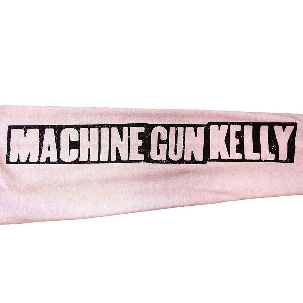 Machine Gun Kelly Unisex Sweatshirt: Pink Face (Pink) (Back & Sleeve Print)