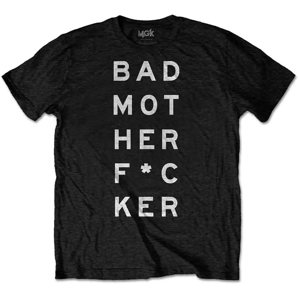 Machine Gun Kelly Unisex T-Shirt: Bad Mo-Fu (Black) (Back Print)