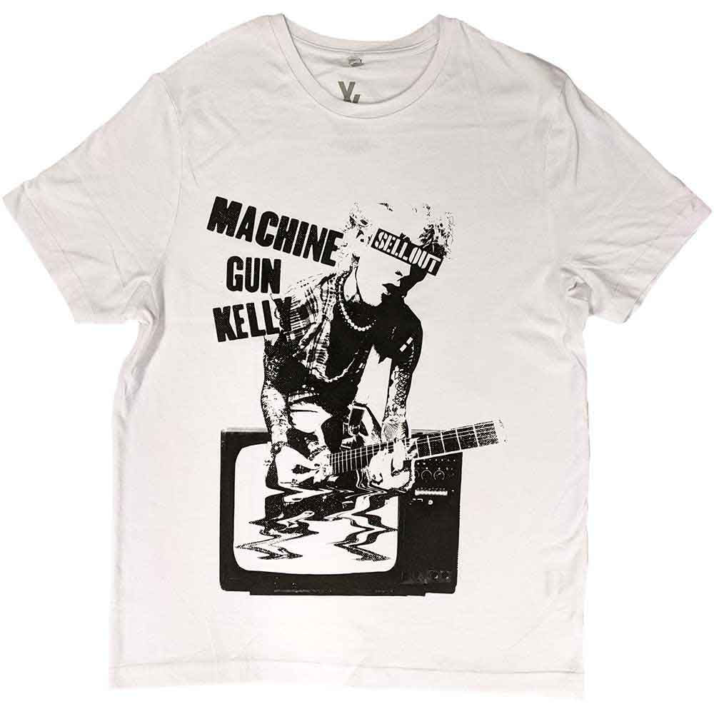 Machine Gun Kelly Unisex T-Shirt: TV Warp (White)