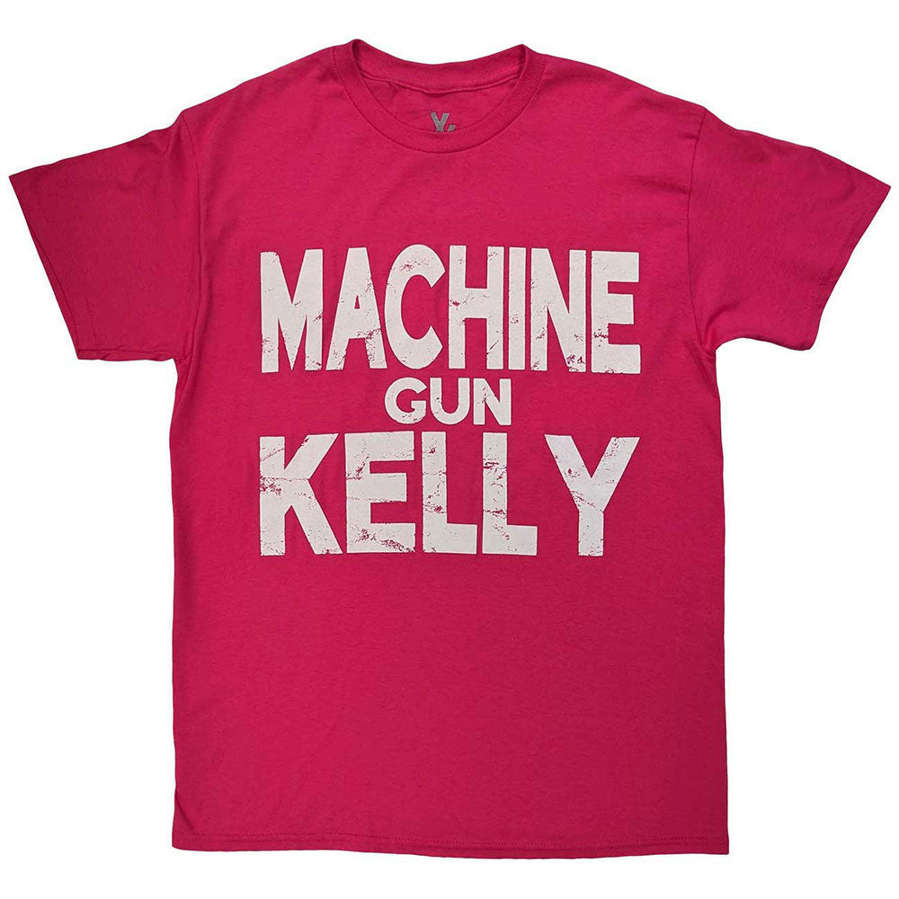 Machine Gun Kelly Unisex T-Shirt: Embers Logo (Pink)