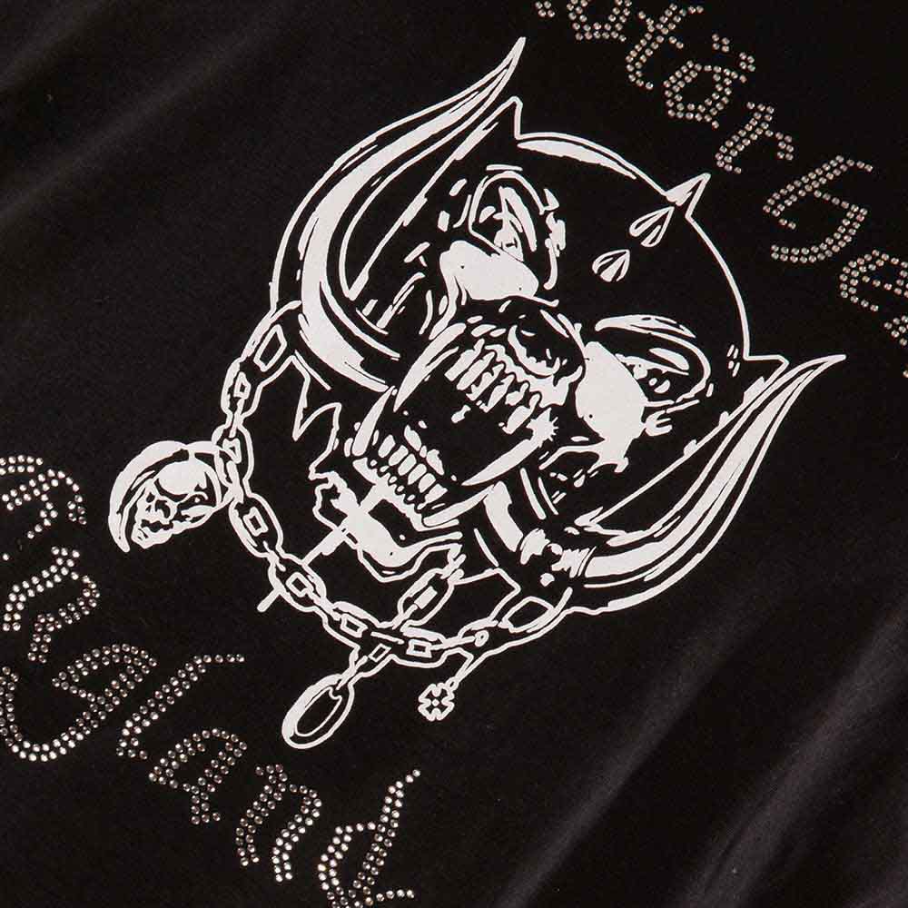 Motorhead Ladies T-Shirt: England (Black) (Embellished)