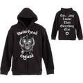 Motorhead Unisex Zipped Hoodie: England (Black) (Back Print)