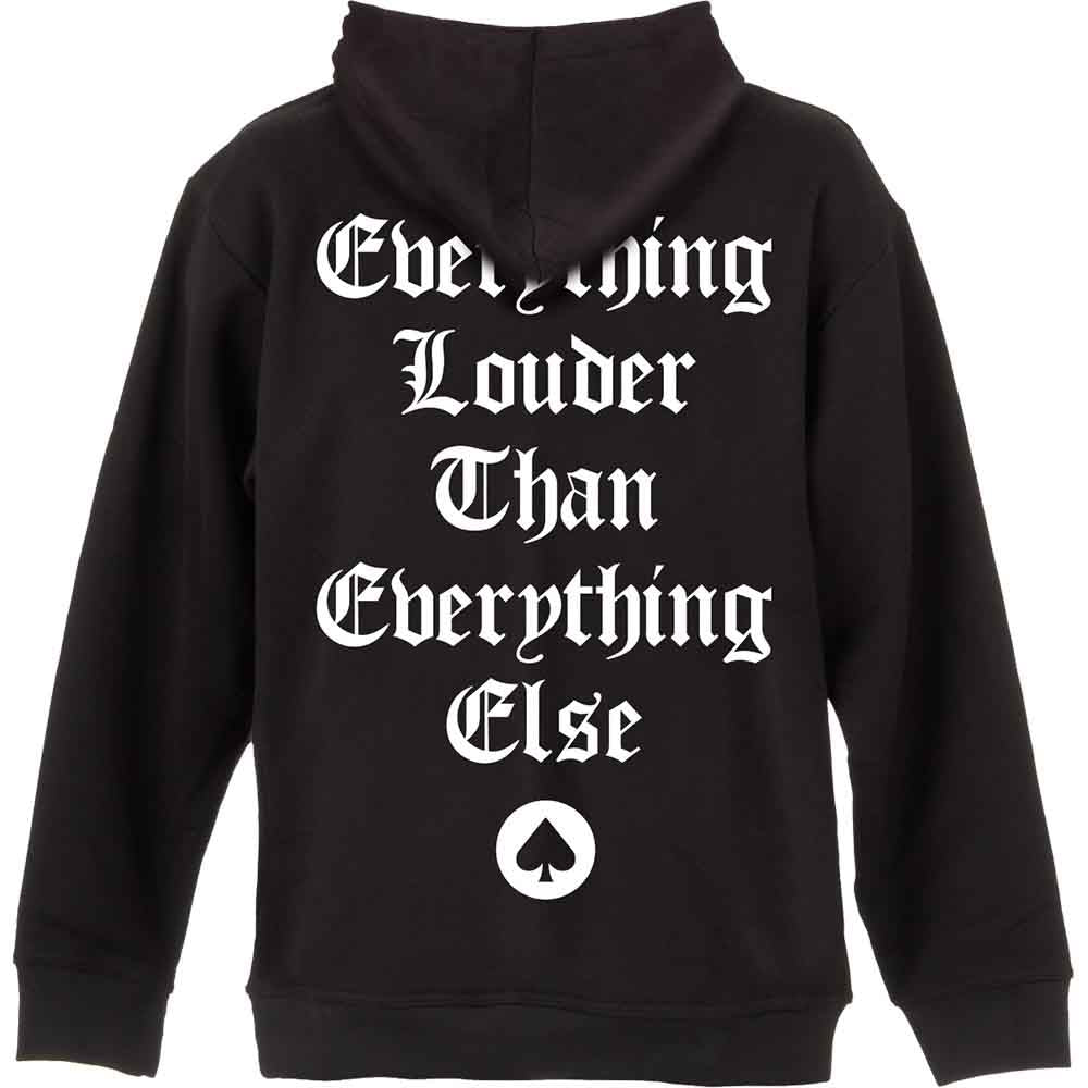 Motorhead Unisex Zipped Hoodie: England (Black) (Back Print)