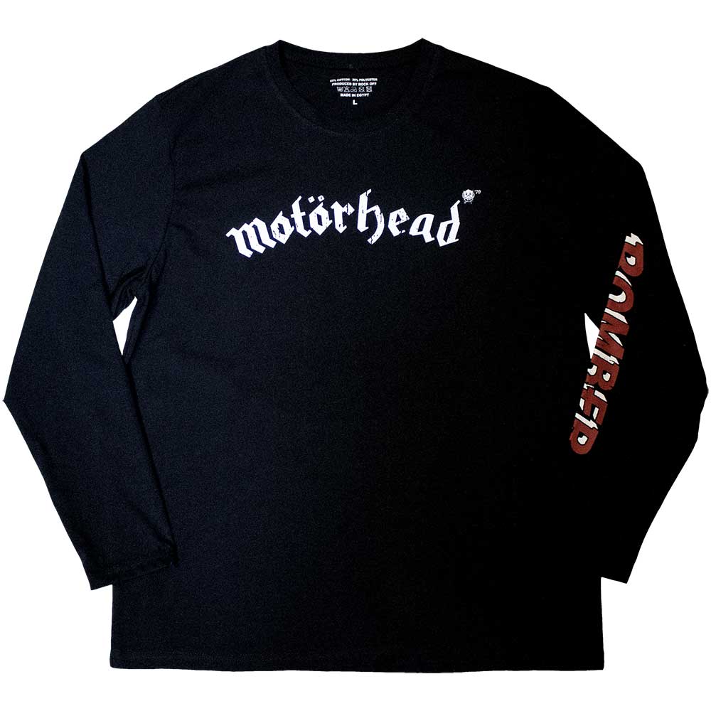 Motorhead Unisex Long Sleeve T-Shirt: Bomber (Black) (Back & Sleeve Print)