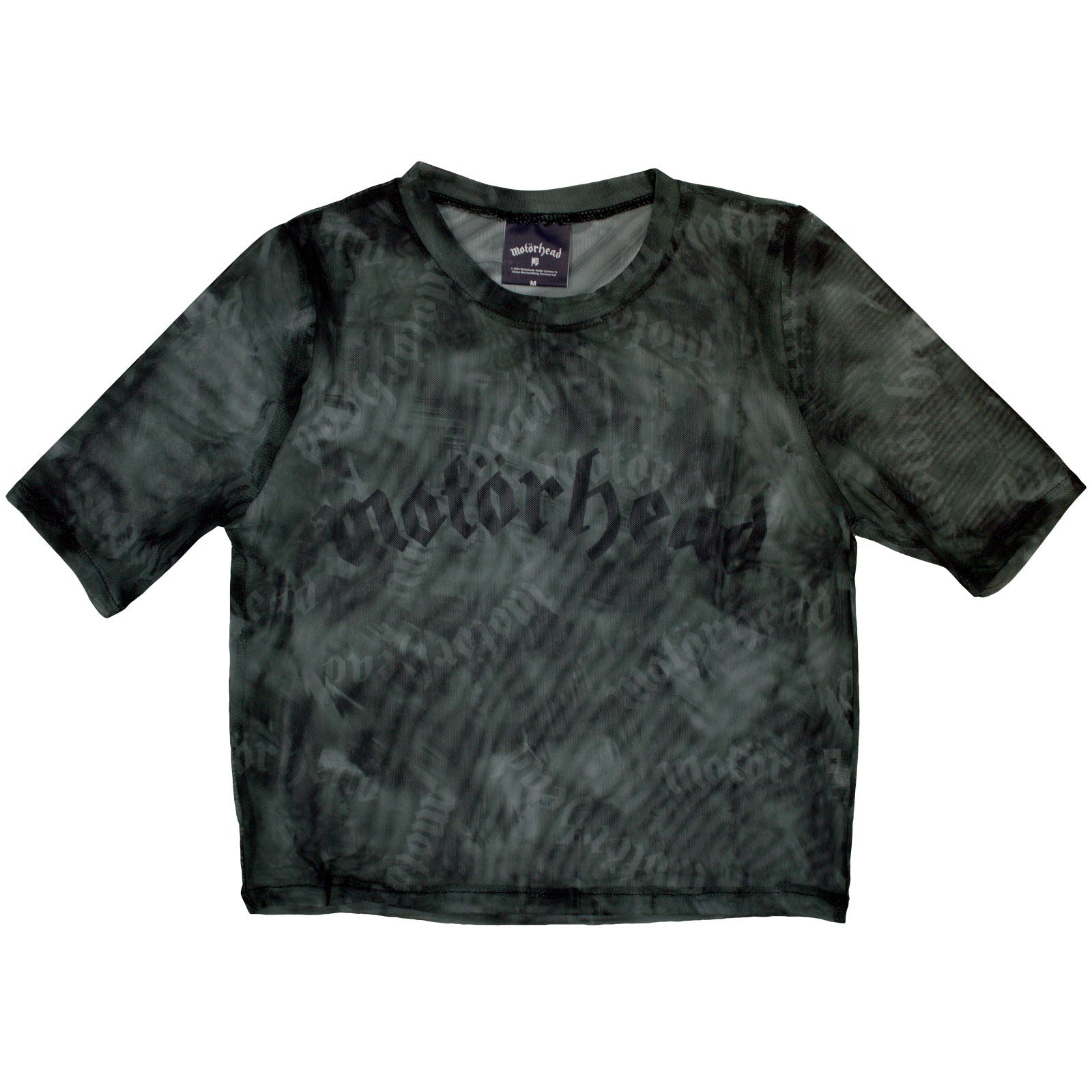 Motorhead Ladies Mesh Crop Top: Logo (Green)