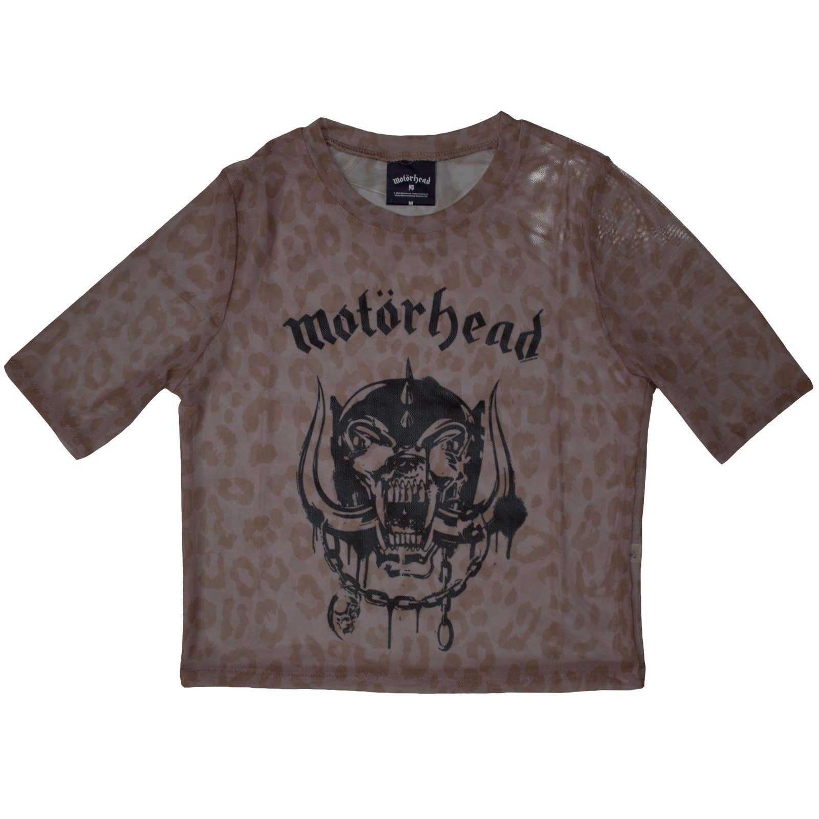 Motorhead Ladies Mesh Crop Top: Warpig (Pink)