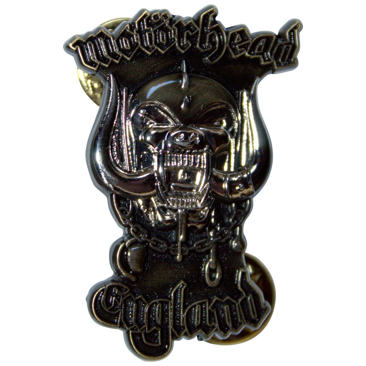 Motorhead Pin Badge: England Gold