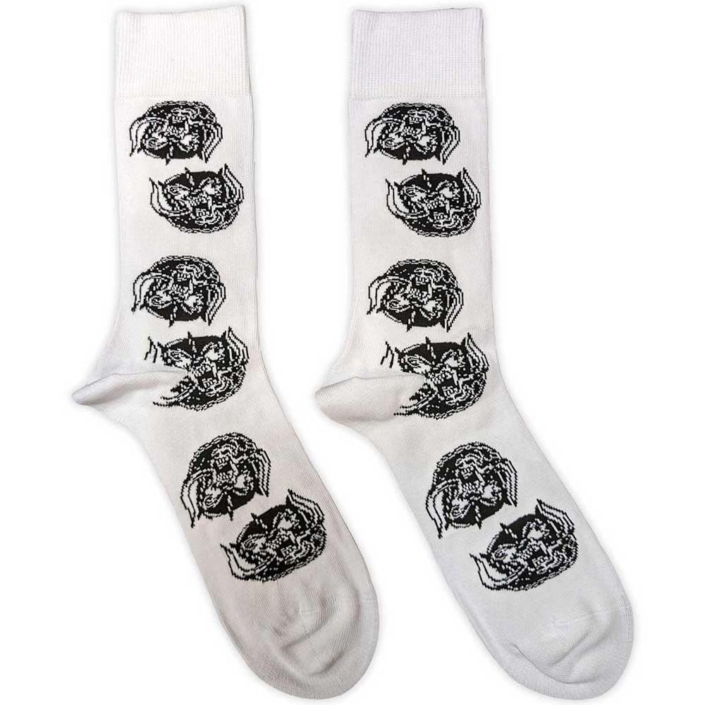 Motorhead Unisex Ankle Socks: Warpig Repeat (White) (UK Size 7 - 11)