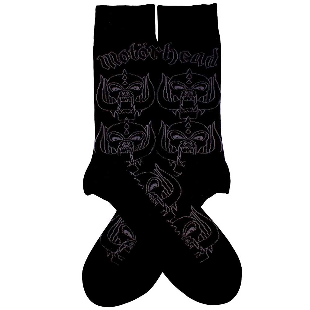 Motorhead Unisex Ankle Socks: Warpig Outlines (Black) (UK Size 7 - 11)