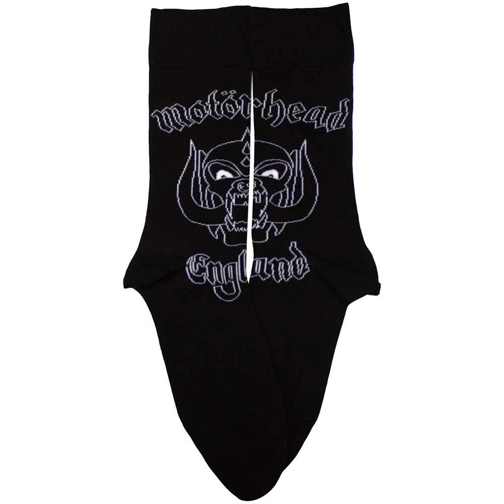 Motorhead Unisex Ankle Socks: England (Black) (UK Size 4 - 7)