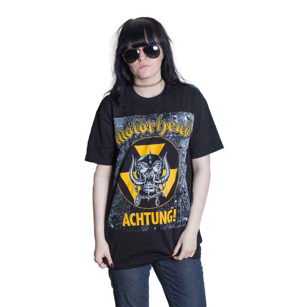 Motorhead Unisex T-Shirt: Achtung! (Black)