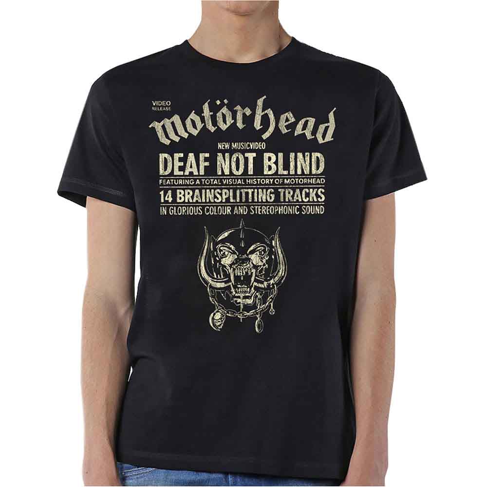 Motorhead Unisex T-Shirt: Deaf Not Blind (Black)