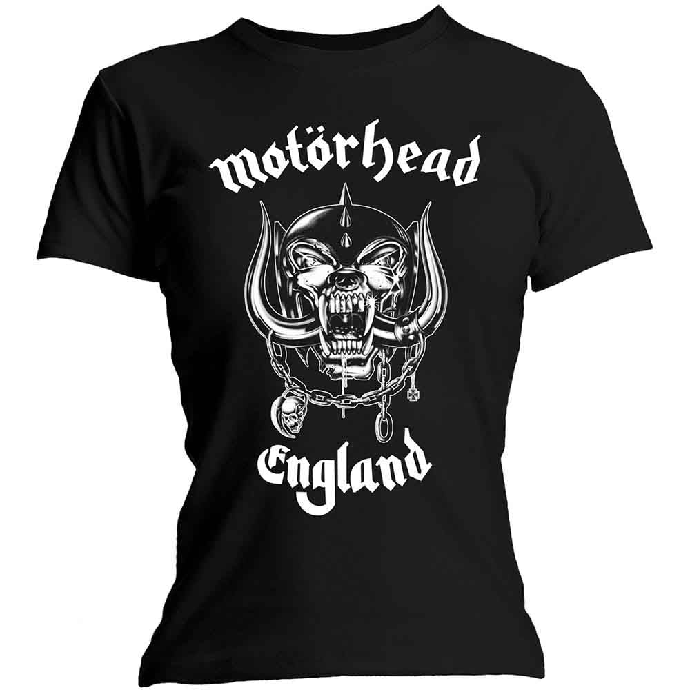 Motorhead Ladies T-Shirt: England (Black)