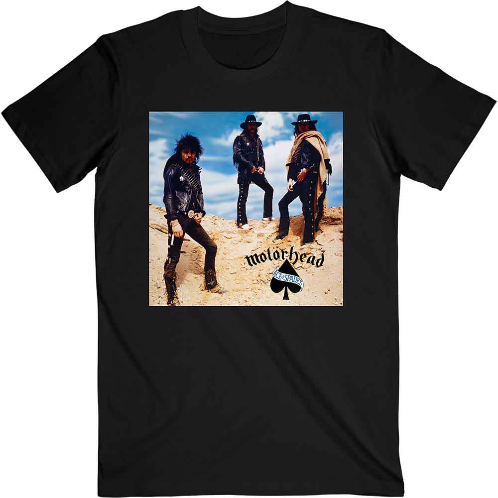 Motorhead Unisex T-Shirt: Ace of Spades Track list (Black) (Back Print)